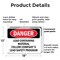 Signmission Lead Containing Material Safety Program Danger Sign, Plastic, 18in W x 12in L, 2PK OS-2PACK-DS-P-1218-L-1070 - alternate 5